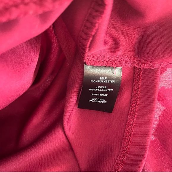 Torrid Burgundy Purple Floral Burnout Chiffon Cold Shoulder Dress 2X‎ - Picture 10 of 10